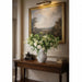30.5"Hx40"W Mixed Gloriosa, Peony & Queen Anne Lace Silk Flower Arrangement w/Ceramic Vase -White/Green - WF0741-WH/GR