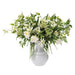 30.5"Hx40"W Mixed Gloriosa, Peony & Queen Anne Lace Silk Flower Arrangement w/Ceramic Vase -White/Green - WF0741-WH/GR