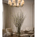 38"Hx24"W Mini Leaves On Twigs Artificial Arrangement w/Glass Vase -Green/Brown - WF0755-GR/BR