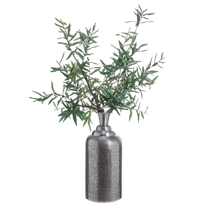 46"Hx33"W Olive Leaf Branch Artificial Arrangement w/Bottle Vase -Green - WF0772-GR