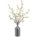 65"Hx40"W Cherry Blossom Silk Flower Arrangement w/Bottle Vase -White - WF0777-WH