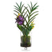 34.5"Hx19"W Vanda Orchid Silk Flower Arrangement w/Glass Vase -Purple - WF0785-PU