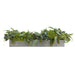 11"Hx45"W Eucalyptus Leaf & Sedum Artificial Flower Arrangement w/Long Metal Planter -2 Tone Green - WF0796-GR/TT