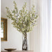 65"Hx32"W Cherry Blossom Silk Flower Arrangement w/Glass Vase -White - WF0799-WH