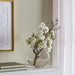 21"Hx15"W Cherry Blossom Branch Silk Flower Arrangement w/Glass Vase -White - WF0800-WH