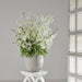49"Hx42"W Gypsophila Baby's Breath Silk Flower Arrangement w/Terra Cotta Planter -White/Green - WF0836-WH/GR