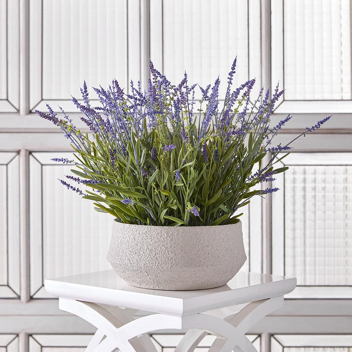 17"Hx18"W Lavender Silk Flower Arrangement w/Terra Cotta Planter -Lavender/Green - WF0837-LV/GR