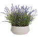 17"Hx18"W Lavender Silk Flower Arrangement w/Terra Cotta Planter -Lavender/Green - WF0837-LV/GR
