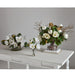 13"Hx10.5"W Magnolia Silk Flower Arrangement w/Glass Vase -White - WF0844-WH