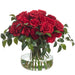 19"Hx23"W Rose Silk Flower Arrangement w/Glass Vase -Red - WF0847-RE