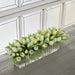 9.5"Hx27"W Tulip Silk Flower Arrangement w/Glass Vase -Cream/Green - WF0849-WH