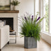 48"Hx39"W Willow Grass, Lavender & Bells Of Ireland Silk Flower Arrangement w/Tin Planter -Green/Purple - WF1728-GR/PU