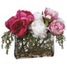 14"Hx19"W Peony & Berry Silk Flower Arrangement -Rubrum/Cream - WF1795-RB/CR