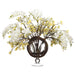 26"Hx31"W Phalaenopsis Orchid, Heptacodium & Twig Silk Flower Arrangement -White/Yellow - WF1837-WH/YE