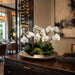 14"Hx19"W Phalaenopsis Orchid & Sedum Silk Flower Arrangement -White - WF1869-WH