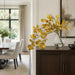 24"Hx29"W Aspen Leaf Silk Plant w/Glass Vase -Yellow - WF3658-YE