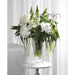 30"Hx24"W Silk Peony Mixed Flower Arrangement w/Glass Vase -Cream/Green - WF9190-CR/GR