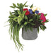 19"Hx21"W Silk Rose & Shikib Flower Arrangement w/Pot -Yellow/Green - WF9194-YE/GR