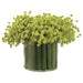 7.5"Hx11"W Artificial Baby's Breath Flower Arrangement w/Glass Vase -Green - WF9212-GR