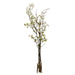 40"Hx19"W Silk Cherry Blossom Flower Arrangement w/Glass Vase -White - WF9218-WH
