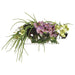 13"Hx25"W Mixed Silk Vanda Orchid Flower Arrangement w/Glass Vase -Purple/Green - WF9219-PU/GR