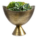 12"Hx12"W Succulent & Sedum Silk Flower Arrangement w/Footed Metal Vase -Green - WF9288-GR