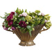 9"Hx16"W Artificial Ranunculus Flower, Sedum & Succulent Arrangement w/Planter -Purple/Green - WF9321-PU/GR