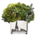 13"Hx14" Artificial Succulent & Sedum Plant w/Glass Vase -Green - WF9400-GR