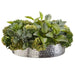 9"Hx17" Artificial Succulent & Kalanchoe Plant w/Planter -Green - WF9405-GR