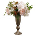 16"Hx12"W Silk Peony & Ranunculus Flower Arrangement w/Vase -White/Pink - WF9408-WH/PK