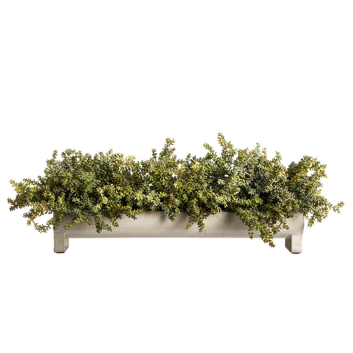 9"Hx25"W Artificial Sedum Plant w/Planter -Green - WF9523-GR