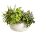 16"Hx24"W Mixed Silk Sedum, Rosemary & Lavender Herbs w/Container -Green/Lavender - WF9527-GR/LV
