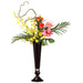 30"Hx24"W Silk Mixed Troipical Flower Arrangement w/Glass Vase -Mixed Colors - WF9601-MX