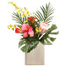 20"Hx16"W Silk Mixed Troipical Flower Arrangement w/Ceramic Vase -Mixed Colors - WF9603-MX