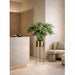 5'1" Artificial Selloum Philodendron Tropical Plant w/Brass Planter & Stand -Green - WP0669-GR