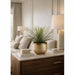 15"Hx16"W Artificial Whipple Yucca Plant w/Textured Planter -Green/Gray - WP0692-GR/GY