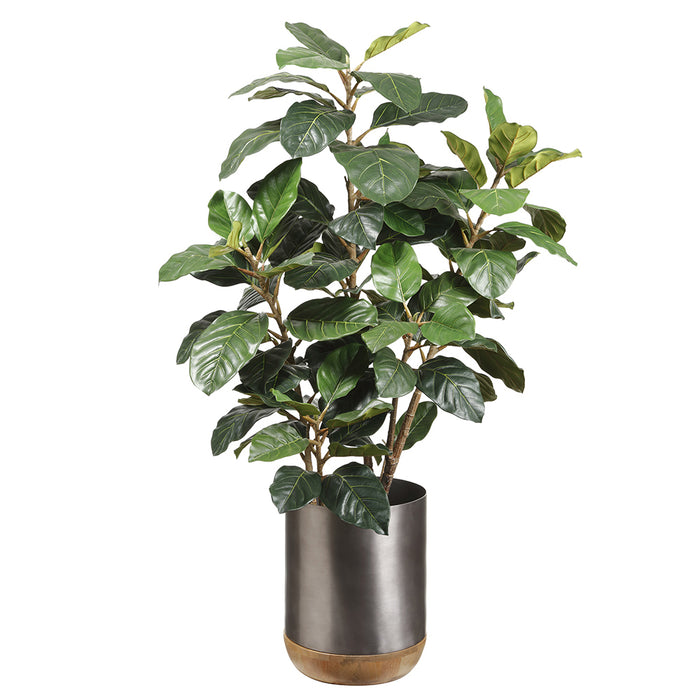 4'9" Silk Ficus Tree w/Planter -Green - WP0709-GR
