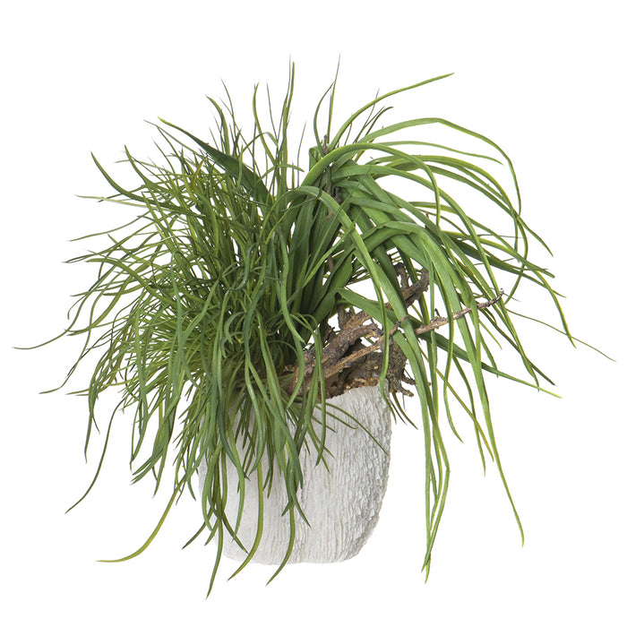 18.5" Mixed Grass & Driftwood Artificial Plant w/Coral Vase -Green/Brown - WP0724-GR/BR