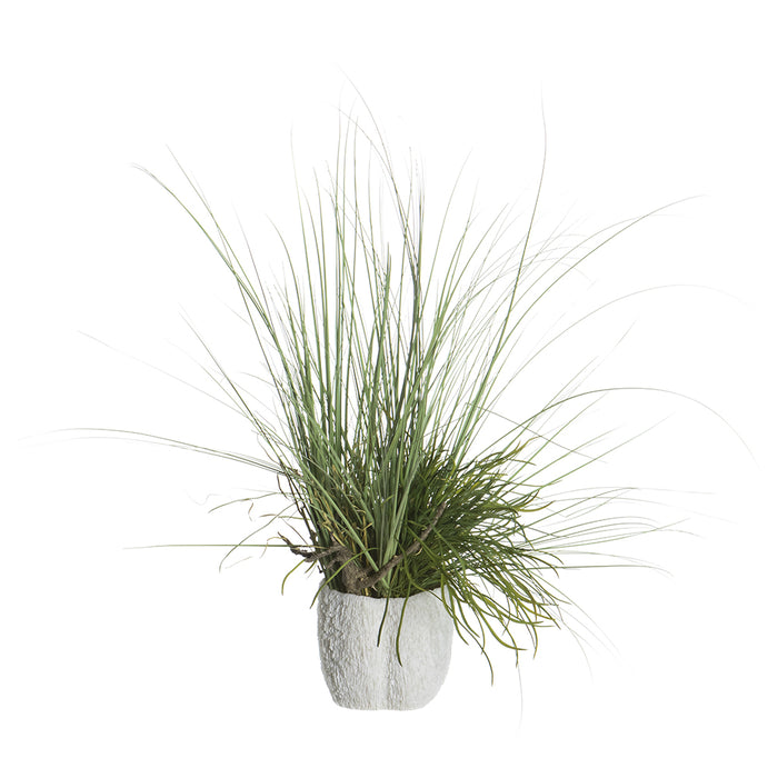 37" Mixed Grass & Driftwood Artificial Plant w/Coral Vase -Green/Brown - WP0725-GR/BR