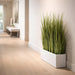 5'1"Hx30"W Wild Grass Wall Divider Artificial Plant w/White Fiberglass Planter -Light Green - WP0734-GR/LT