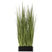 7'2"Hx30"W Wild Grass Wall Divider Artificial Plant w/Black Fiberglass Planter -Light Green - WP0735-GR/LT