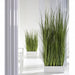 7'2"Hx30"W Wild Grass Wall Divider Artificial Plant w/White Fiberglass Planter -Light Green - WP0736-GR/LT