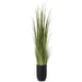 7'2"Hx14"W Wild Grass Artificial Plant w/Black Cement Planter -Light Green - WP0739-GR/LT