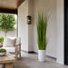 7'2"Hx14"W Wild Grass Artificial Plant w/White Cement Planter -Light Green - WP0740-GR/LT