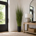 7'1"Hx17"W Wild Grass Artificial Plant w/Black Cement Planter -Light Green - WP0741-GR/LT