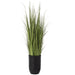7'1"Hx17"W Wild Grass Artificial Plant w/Black Cement Planter -Light Green - WP0741-GR/LT