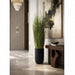 8'Hx20"W Wild Grass Artificial Plant w/Black Cement Planter -Light Green - WP0743-GR/LT
