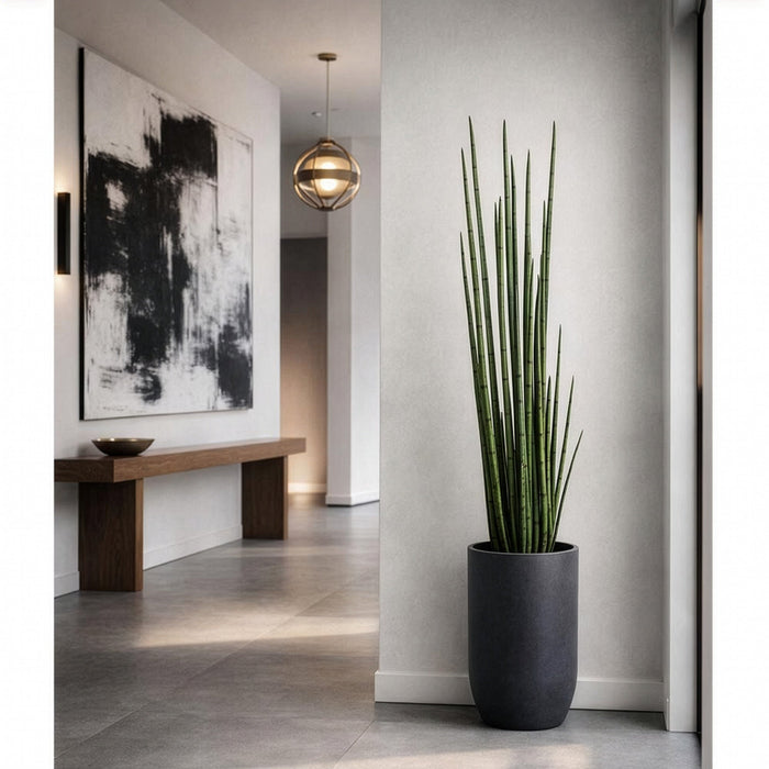 6'4"Hx15"W Sansevieria Snake Artificial Plant w/Cement Planter -Green - WP0749-GR