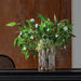 28"Hx36"W Eucalyptus Leaf, Queen Anne Lace & Birch Silk Flower Arrangement w/Glass Vase -Green - WP0756-GR