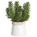 18"Hx14"W Senecio Succulent Artificial Plant w/Stoneware Container -Green - WP0761-GR